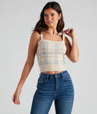 Casually Preppy Plaid Crop Top