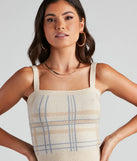 Casually Preppy Plaid Crop Top