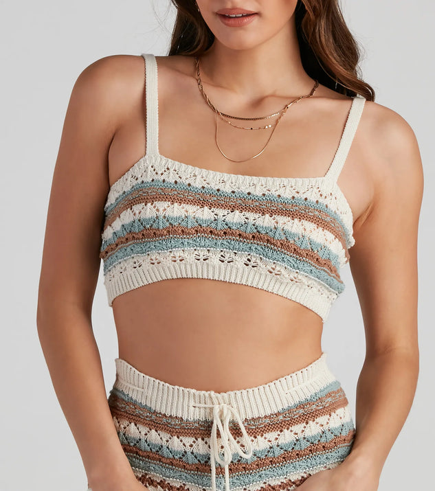 Summer Blend Crochet Knit Top | Windsor