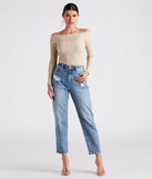 Feel The Knit Foldover Sweater Top
