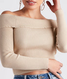 Feel The Knit Foldover Sweater Top