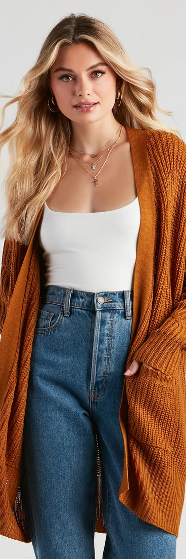 Cozy Up Cable Knit Oversized Cardgian