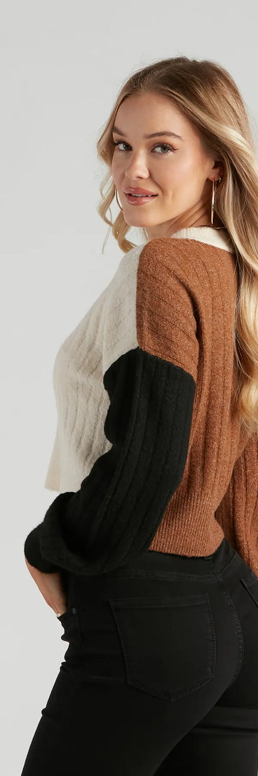 Best Of Friends Color Block Sweater