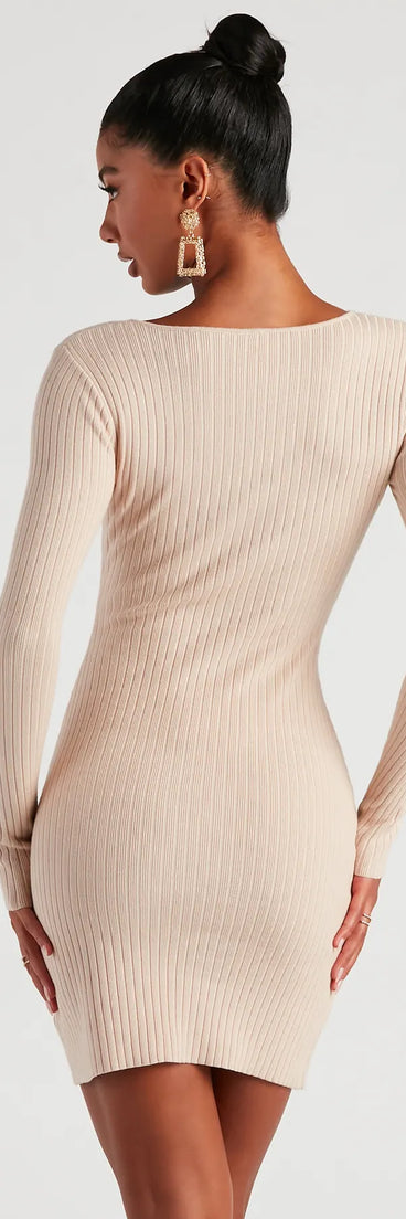 The Hole Package Sweater Mini Dress