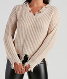 Cute And Cozy V-Neck Knit Sweater
