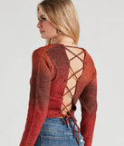 Autumn Spice Lace-Up Sweater