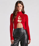 Flirty Secret Mock Neck Sweater Top