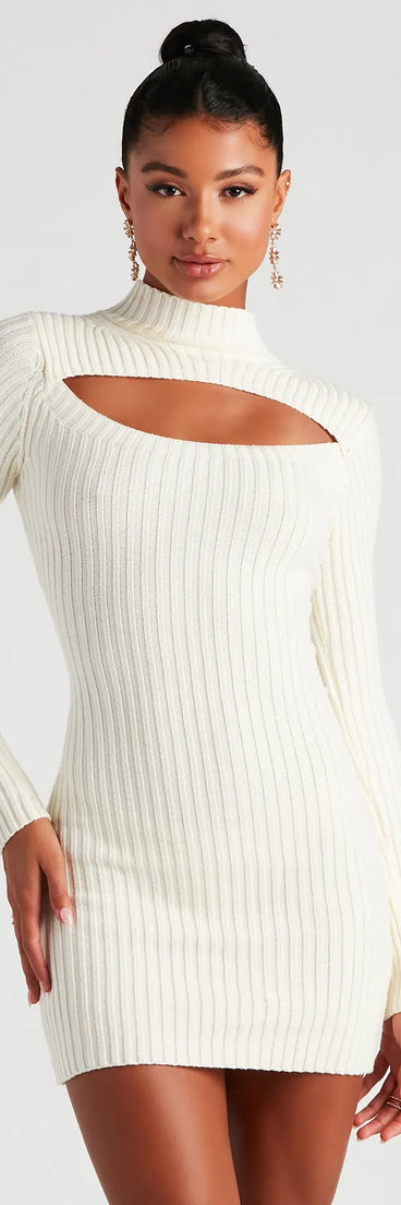Winter Bliss Cutout Sweater Dress | Windsor Winter Bliss Cutout Sweater Dress | Windsor