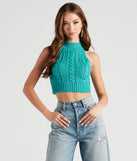 Look Back At Me Cable Knit Top