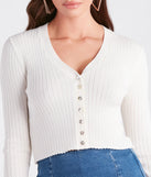 The It Knit Crop Cardigan Sweater