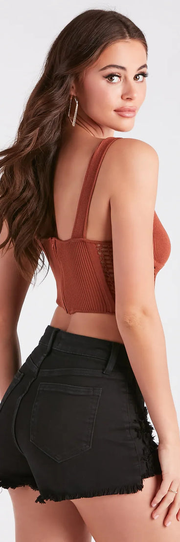 Beachy And Boho Crochet Bustier Tank Top