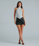 Cozy Girl Cutie Mock Neck Lace-Up Sweater Top