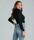 Cut Out The Drama Rib Knit Sweater Top