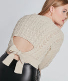 Casual Cuddles Tie-Back Sweater