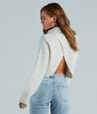 Second Look Turtleneck Open Back Sweater