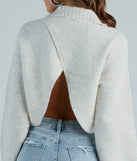 Second Look Turtleneck Open Back Sweater