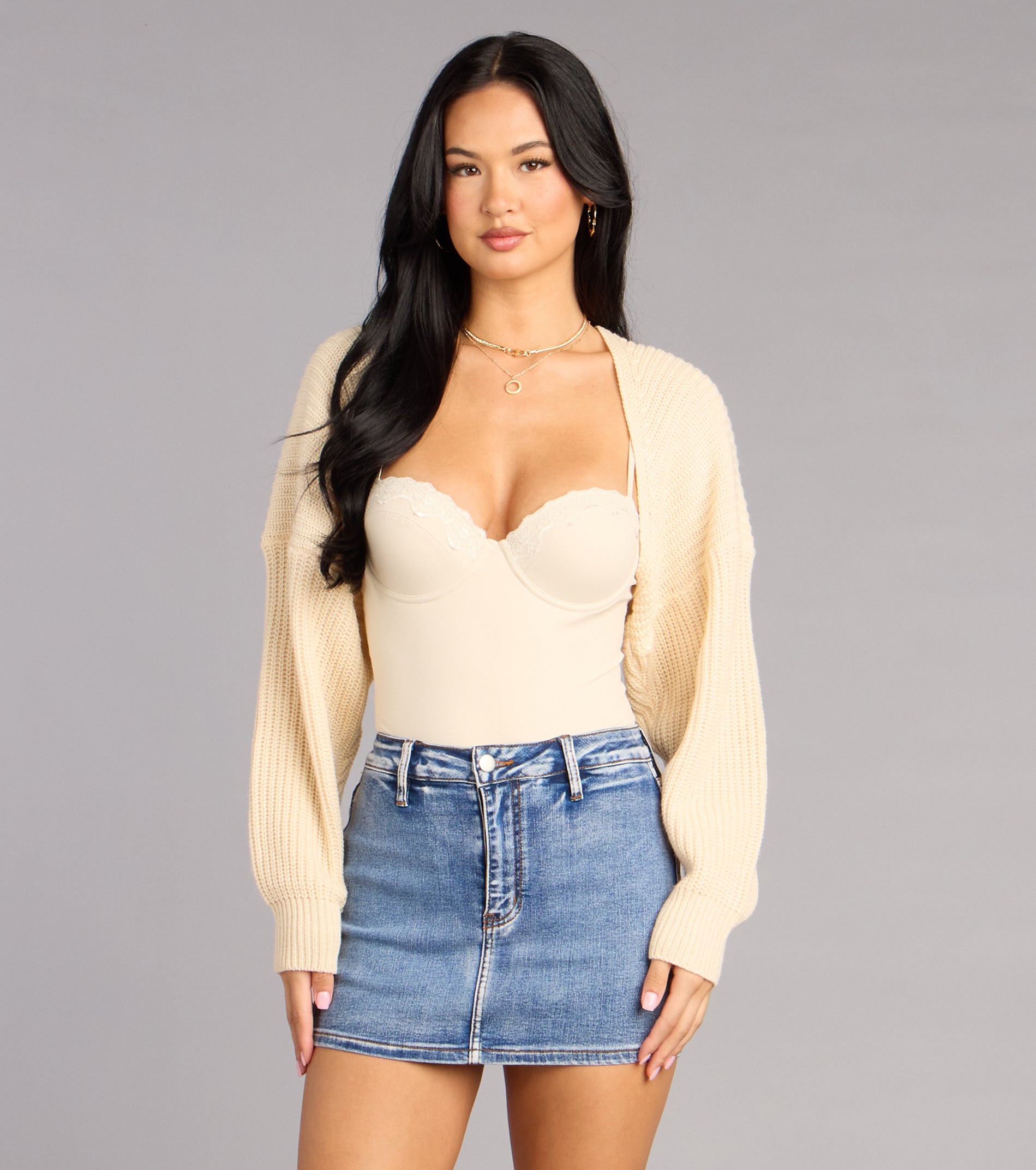 AMERI☆ 2WAY LAYERED KNIT BOLERO Ameri（アメリ）の「2WAY LAYERED KNIT BOLERO（ネックウォーマー
