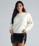 She Dazzles Long Sleeve Rhinestone Knit Sweater