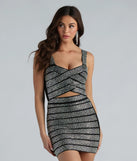 All Night Glitz Rhinestone Bandage Crop Top