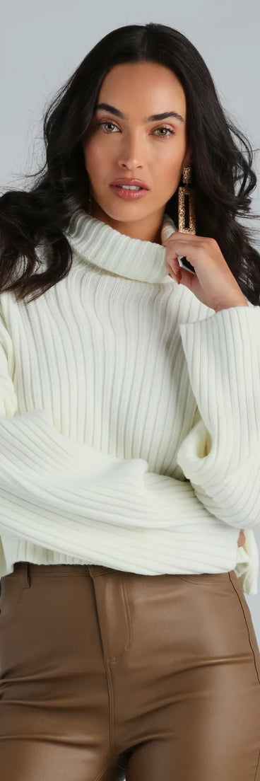 Let's Get Together Turtleneck Crop Sweater
