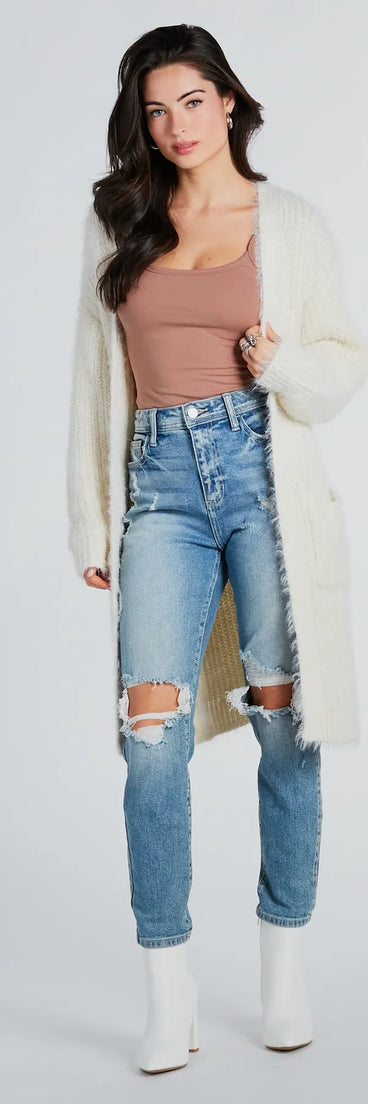 Cozy Touch Eyelash Knit Duster Cardigan
