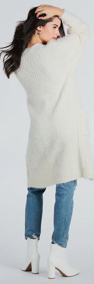 Cozy Touch Eyelash Knit Duster Cardigan