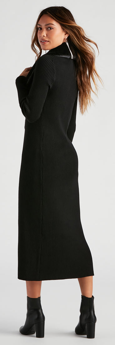 Forever Fabulous Faux Fur Knit Duster