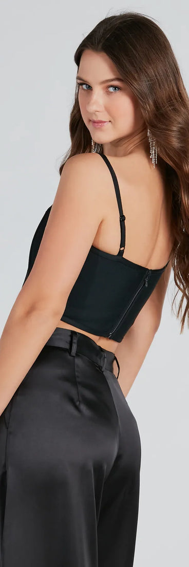 Pour It Up Bandage Knit Corset Top