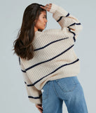 Confident Cutie Striped Oversized Sweater