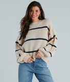 Confident Cutie Striped Oversized Sweater