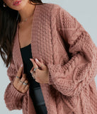 Coziest Cutie Oversized Cable Knit Cardigan