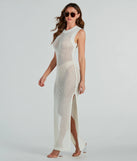 Resort Paradise Crochet Open Back Maxi Dress