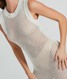 Resort Paradise Crochet Open Back Maxi Dress