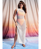 Resort Paradise Crochet Open Back Maxi Dress