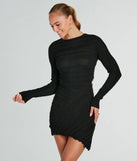 Resort Babe Distressed Sweater Mini Dress