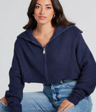Casually Classic Collared Zip-Front Sweater