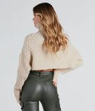 Cozy Bonds Cable Knit Turtleneck Sweater