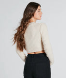 Such A Cutie Cable Knit Cropped Cardigan