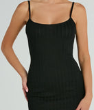 Whether you're headed to brunch or running errands, the Simple Staple Ribbed Knit Bodycon Mini Dress in black delivers effortless style in a breathable, go-to casual dress.