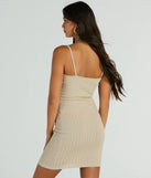 Whether you're headed to brunch or running errands, the Simple Staple Ribbed Knit Bodycon Mini Dress in taupe delivers effortless style in a breathable, go-to casual dress.
