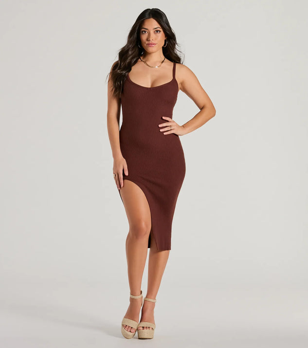 Perfectly Stylish Sleeveless Ribbed Knit Midi Dress | Windsor Perfectly Stylish Sleeveless Ribbed Knit Midi Dress | Windsor