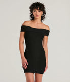 The Cute Feels Off-The-Shoulder Sweater Mini Dress is a mini dress that will make a statement with its short hemline and on-trend details to have you ready for any event!