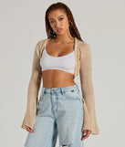 Wrap up in style with the Snuggly Style Long Sleeve Fuzzy Knit Bolero, a cozy taupe sweater for women designed for night-out looks, everyday outfits, or as a chic layering piece for the colder months.
