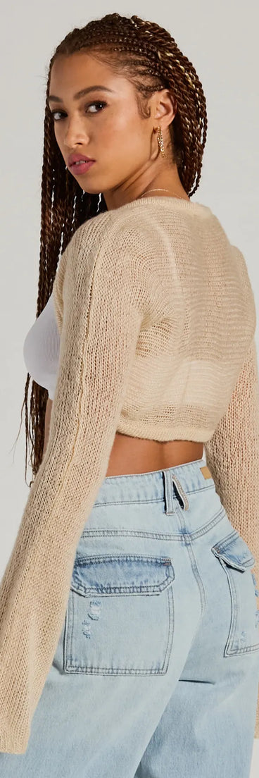 Wrap up in style with the Snuggly Style Long Sleeve Fuzzy Knit Bolero, a cozy taupe sweater for women designed for night-out looks, everyday outfits, or as a chic layering piece for the colder months.