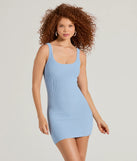 Main Style Ribbed Knit Tank Mini Dress