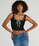 Delicate Perfection Ribbon Bow Knit Tank Top