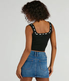 Delicate Perfection Ribbon Bow Knit Tank Top