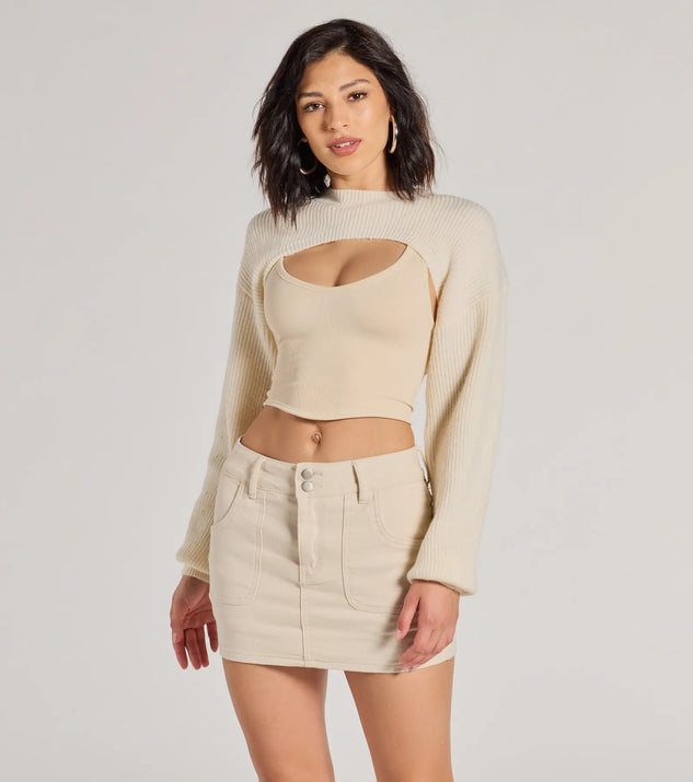 Cozy Babe Long Sleeve Sweater Knit Topper | Windsor