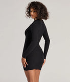Whether you're headed to brunch or running errands, the Setting The Trend Long Sleeve Cutout Mini Dress in black delivers effortless style in a breathable, go-to casual dress.