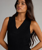Complete your look with the Preppy Babe V-Neck Cropped Sweater Vest, a trendy top that’s ready to pair with anything in your fall rotation.